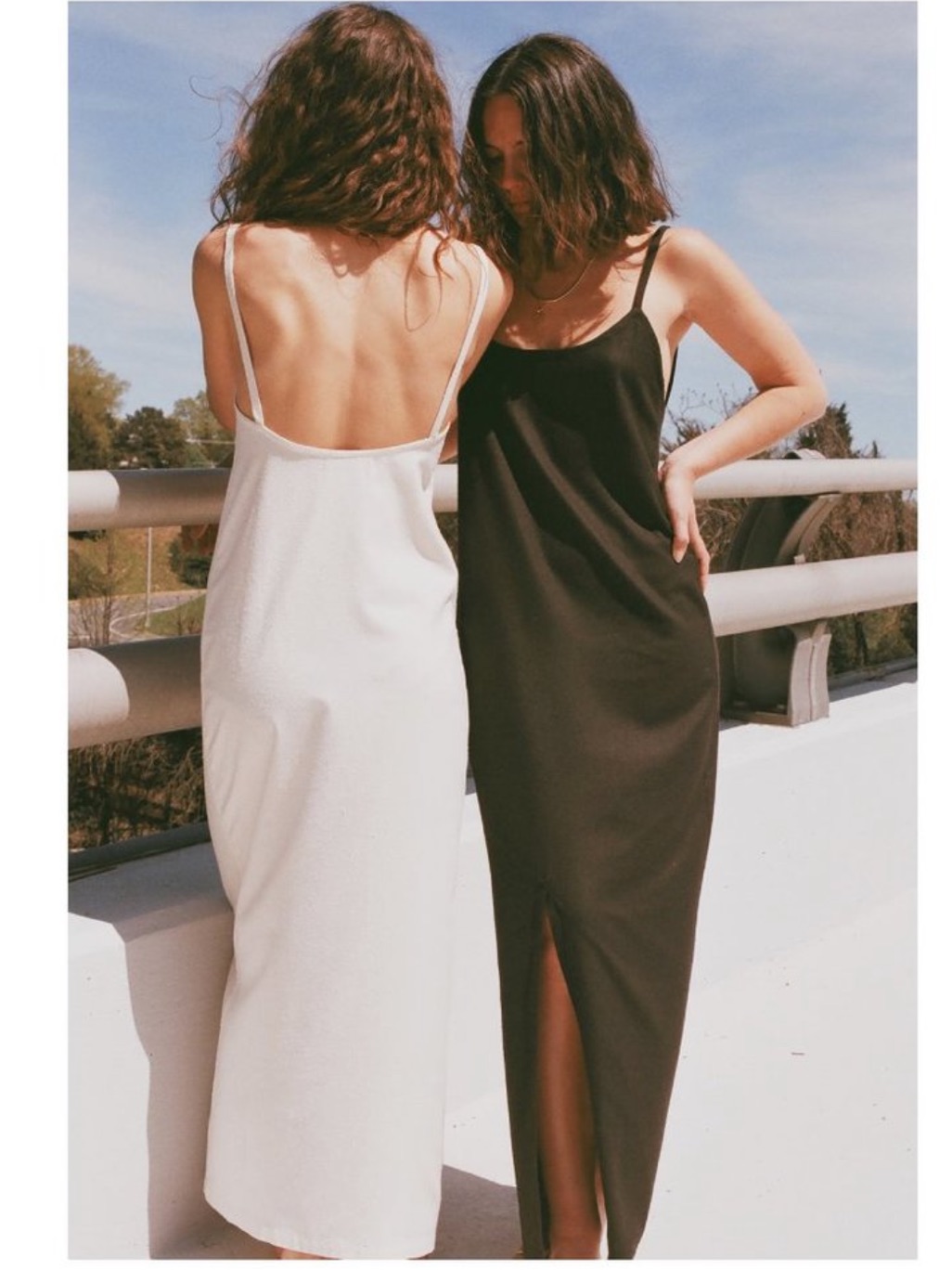 Na Nin Carolyn Raw Silk Slip Dress Black X-Large Nwt Slit Midi Maxi Adjustable — image 2 of 8
